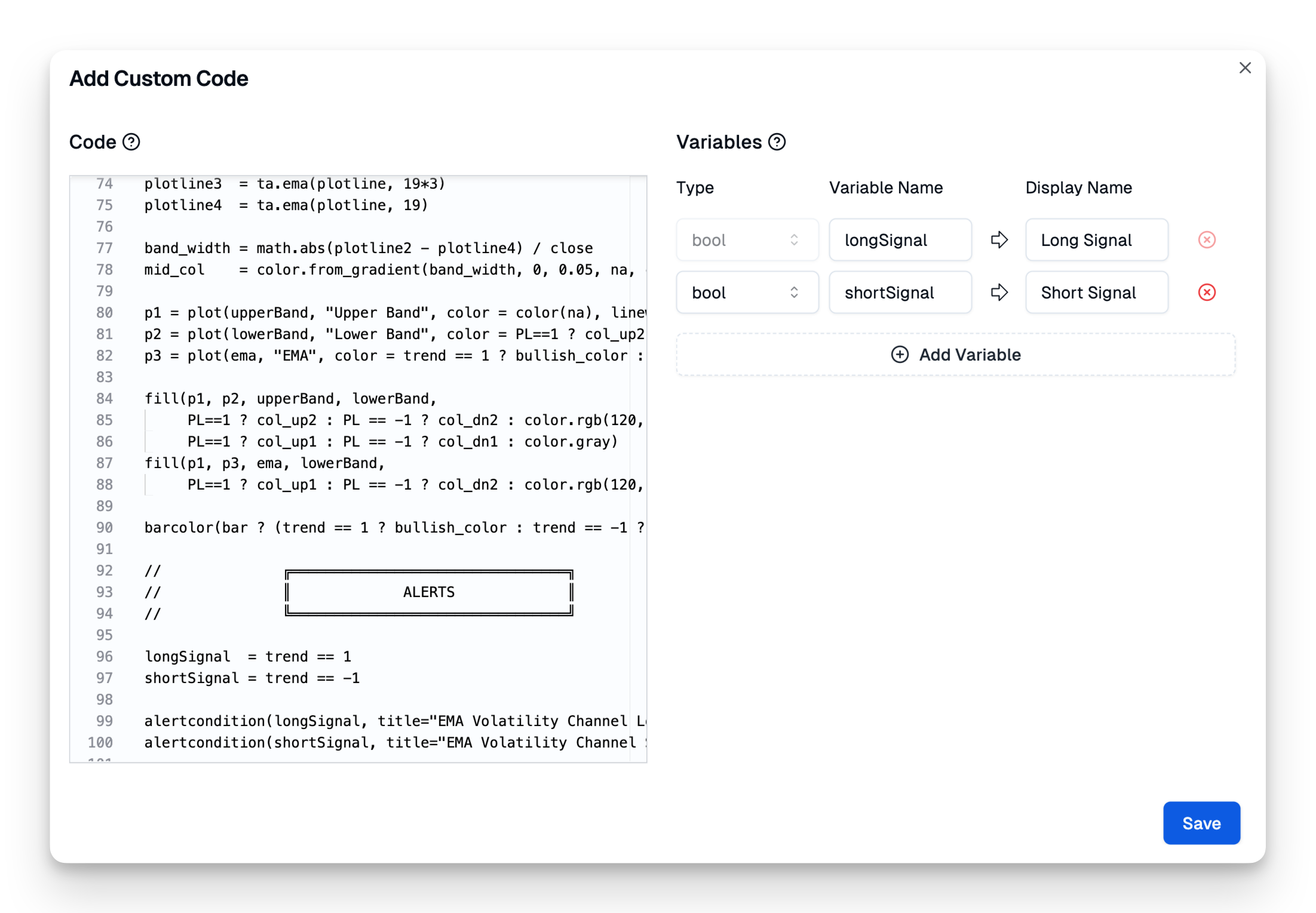 Import Custom Code