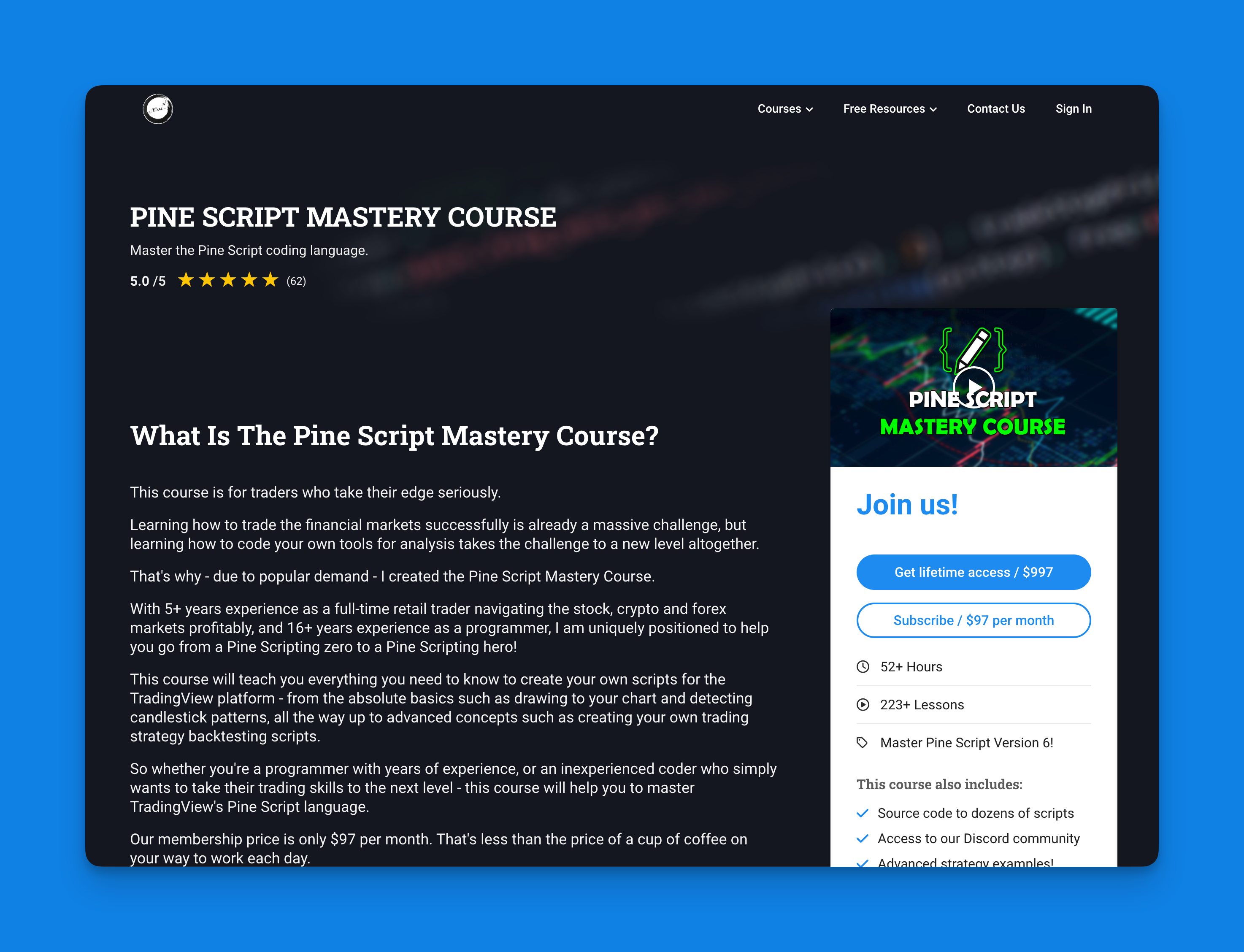 PINE SCRIPT MASTERY COURSE