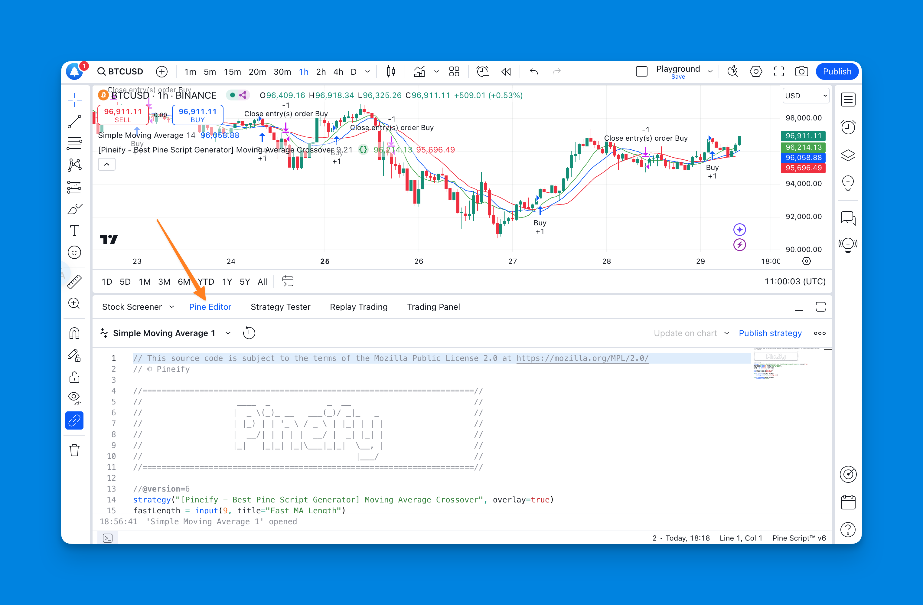 Pine Script Editor