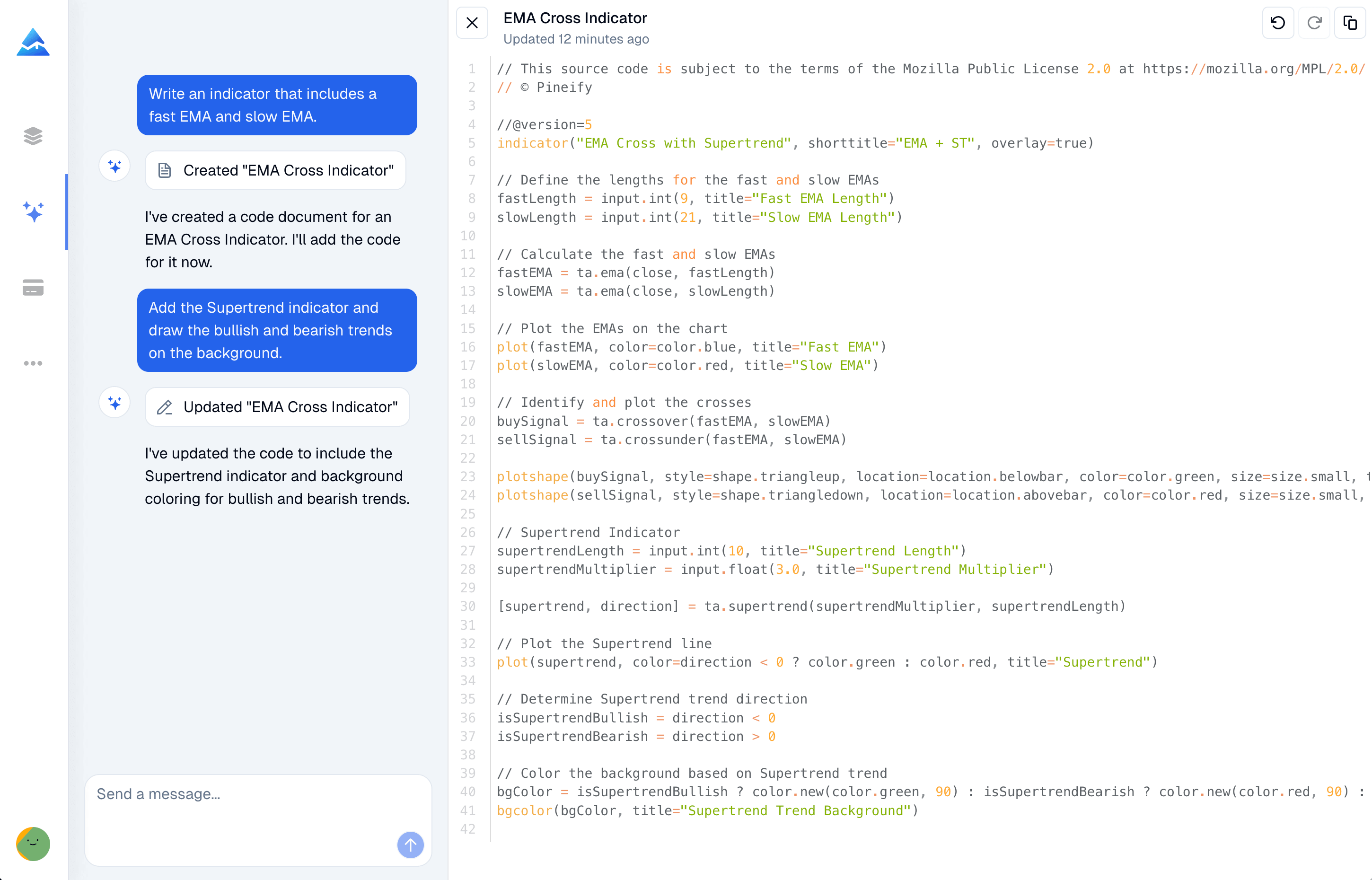 Use AI to Generate TradingView Indicators and Strateies | Pineify